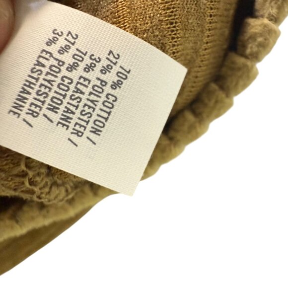 Aerie Ribbed Corduroy Flair Pants S Regular Stretchy Flare Leg Olive Brown Casua - Picture 4 of 6